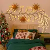 Fio de Luz de Ramo de Rattan Modelo Novo Transfronteiriço LED, Luz de Atmosfera Decorativa Interna Dobrável, Luz em Formato de Planta de Flor Artificial
