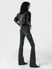 Pantalones de Supermodelo/Jeans Negros y Grises de Cintura Alta Ligeramente Acampanados para Mujer, Elásticos, Ajustados, Levanta Glúteos, Modelo Otoño 2026