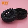 HB552AH roda de plástico off-road preta grossa roda de plástico roda de brinquedo tecnologia peças de blocos de construção suporte interno oito
