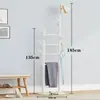 Perchero de madera maciza para la sala de estar, colgador de ropa y bolsos de pie, estante de almacenamiento de ropa simple y moderno estilo rama de árbol para el hogar y el dormitorio