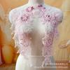 Aplique Floral Bordado Colorido para Decoração de Peito em Vestidos de Noiva, Vestidos de Festa, Acessórios de Roupa e Adornos
