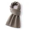 Bufanda de punto 100% cachemira pura para mujer, otoño e invierno, cálida, versátil, larga, color liso, tejido de ochos, calentador de cuello, chal, top