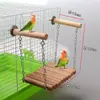 Suministros para juguetes de pájaros: columpio, anillo colgante, escalera, escalera de trepar para periquitos, agapornis y ninfas; masticar y trepar la escalera de la jaula para aliviar el aburrimiento