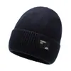 Gorro Aoteng para Hombre Nuevo Otoño e Invierno Esquí Lana Forrado de Felpa Cálido Algodón Deporte al Aire Libre Tejido