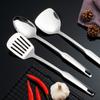 Novo Conjunto de Utensílios de Cozinha de Aço Inoxidável Espátula de Cozinhar Colher de Mingau Panela Quente Escorredor Grande Utensílios de Cozinha Colher de Escorrer Espátula Personalização