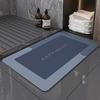 Alfombra de piso de barro de diatomeas estilo nórdico simple para el hogar, baño, alfombra antideslizante, felpudo absorbente para puerta de baño, entrega de una pieza