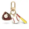 Chaveiro Esmaltado Desenho Estrela Pequena Série Baseball Pingente Fofo para Bolsa Decoração de Mochila de Estudante Venda por Atacado