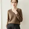 Suéter de cachemira para mujer Conyin, hecho de hilo de cachemira de alta calidad, sin costuras, suave y cómodo, perfecto como capa base, blanco