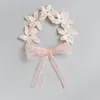 Faixa de Cabeça de Renda Flor de Cinco Pétalas para Bebê Tiara de Pequena Princesa Acessórios para Aniversário de 100 Dias Estilo Coreano Estilo Ocidental