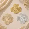 Accesorios para joyería DIY, piezas cortadas por computadora con forma de flor de ocho hueca de doble capa, abanico de novia de estilo antiguo, corsage y materiales para accesorios para el cabello