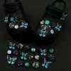 Corrente dourada girassol rosa compatível com Crocs luxo leve strass acessórios DIY flor de sapato decoração removível atacado fivela de sapato