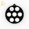 Cuentas de Silicona Pulsera de Transferencia de Agua Colorida Cuentas Redondas Perforadas Cuentas Sueltas Mordedor de Grado Alimenticio 15mm Accesorios para Bricolaje Cuentas para Orejas