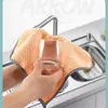 Paño de Limpieza de Doble Cara con Patrón de Piña, Felpa de Coral, Sin Pelusa, Toalla de Mano Absorbente, Paño de Cocina de Color Liso, Trapo Perezoso Colgable