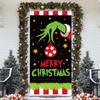 Nuevo banner navideño transfronterizo vertical diseño de escena suministros de decoración bandera colgante para porche bandera navideña 180 * 90 cm