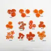 Estilo Ins 75 Piezas Flor de Tela Hecha a Mano Naranja Traje Flor Pegatina Flor Decorativa Flor Decorativa DIY Tocado Pasador Diadema Accesorios