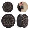 Flor de mandala de aurícula de madera dilatación de oreja tapones para los oídos europeos y americanos joyería piercing retro pendientes populares de Amazon EBAY
