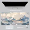 Mousepad estilo paisagem tradicional chinesa, durável, resistente a manchas e antiderrapante, adequado para mesas e teclados de computador