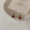 Pendientes de Aro Saturno con Circonita Microincrustada para Mujer, Pendientes Versátiles de Moda Retro de Alto Valor, Pendientes de Lujo Ligero de Nicho de Gama Alta