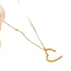 Collar de Acero de Titanio de Nuevo Estilo para Mujer, Resistente a la Decoloración, Chapado en Oro de 18 Quilates, Gama Alta, Lujo Ligero, Nicho, Cadena Versátil para Clavícula