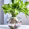 Aquário Pequeno, Tanque Transparente de Vidro Espessado para Tartaruga de Escritório, Tanque Mini Pequeno Redondo para Peixinhos Dourados de Mesa em Casa na Sala de Estar