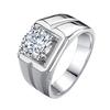 Anel de diamante de casamento banhado a platina 18K Anel de noivado de diamante Mosan Anel de noivado de diamante aberto 2 quilates agressivo anel de diamante de luxo