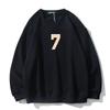 Sudadera sencilla de cuello redondo estilo japonés para hombres y mujeres 2025 Otoño e Invierno Marca de moda sin capucha de manga larga Terciopelo Suelta Tops para pareja