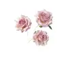 Flor Artificial Rosa Elsa de 3 Cabeças, Flor Artificial para Casamentos, Material de Tecido de Seda, Rosa Aberta com Pétalas em Cor Gradiente