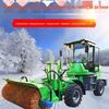 Pá de Neve Montada em Veículo com Máquina Lançadora de Neve, Pá Grande para Remoção de Neve, Escova Rolante Multifuncional para Remoção de Neve de Veículos