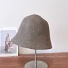 Chapéu de Balde Versátil de Cor Sólida Simples para Mulheres, Chapéu de Palha Versátil Casual para Primavera e Verão, Chapéu de Pescador Tendência Estilo Japonês