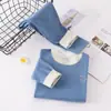 Traje de ropa interior térmica sin costuras para niños Otoño e Invierno, superficie AB vellón cepillado de doble cara, engrosado, ropa de otoño, pantalones largos, camiseta interior
