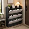Sapateira de três gavetas com tampa basculante, sapateira para entrada de casa, armário de armazenamento, design ultrafino com tampa basculante, prateleira de armazenamento para entrada, sapateira para corredor