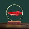 Nuevo Adorno de Cristal de Carpa Estilo Chino Decoración para Sala de Estar Gabinete de Vino Regalo de Inauguración de Casa Apertura Oficina Finanzas Mascota Propicia Adorno de Escritorio