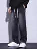 Calça Jeans Tether Primavera e Outono Preto Calça Americana Calça de Perna Larga Meninos Solto Casual Reta Calça