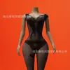 Body Aberto na Virilha de Comércio Exterior Transfronteiriço Que Não Requer Tirar, Revelando o Peito, Meias Sexy Apaixonadas Rasgáveis à Mão, Roupa Erótica Provocante