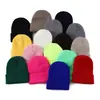 Gorro de Punto de Otoño e Invierno para Niños Estilo Europeo y Americano Color Sólido Versátil para Exteriores Unisex Gorro de Punto para Bebé Gorro de Lana Tejida Venta al por Mayor