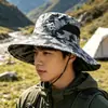 2025 Nuevo Modelo de Sombrero Camuflaje Sombrero de Ala Redonda Sombrero de Pescador Sombrero para Senderismo al Aire Libre Sombrero de Pesca Protección Solar Parasol Sombrero tipo Cubo para Hombre