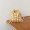 07213 pequeño fresco simple cuadros grandes algodón y lino cordón bolsa con cordón almacenamiento dulces bolsita de té venta al por mayor