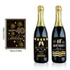 Amazon Pegatina para Botella de Vino de Fiesta de 40 Años Cuarenta años Creativa Pegatina Negra Dorada Pegatina