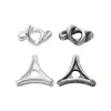 Nuevas Cuentas Espaciadoras Retorcidas de Plata de Ley s925 Accesorios Triangulares Cuentas Espaciadoras Cuerda para Abalorios DIY Tejido Accesorios para Joyería de Plata Materiales