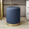 Banqueta de Luxo Leve, Banqueta de Maquiagem para Quarto, Banqueta Nórdica Moderna para Manicure, Banquinho Baixo Redondo para Sala de Estar, Banqueta para Penteadeira, Cadeira de Maquiagem