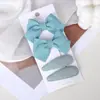 Amazon Más Vendido Set de Pinzas para el Cabello con Moño Waffle Accesorio para el Cabello Infantil Tela Color Sólido Pinza Pequeña 5006