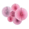 Capitão América Dia da Independência flor leque de papel seis conjuntos decoração de fundo para festa de casamento aniversário suprimentos leque de papel dobrável redondo