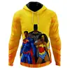 Sudadera con Capucha Estampada Creativa 3D Cruzada Talla Grande Sudadera de Manga Larga Chaqueta Casual para Hombre Diseño Personalizado Nuevo Modelo 2026