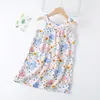 Algodón Nuevo vestido de niña cuello redondo algodón artificial pijama infantil venta al por mayor
