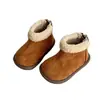 Sapatos de bebê 2026 inverno forrados com fleece de algodão para meninos, botas de inverno para meninos, botas de neve para bebês, botas de algodão para meninas