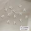 Aleación transfronteriza con 26 letras en inglés para decoración de uñas, joyería de metal estéreo, bricolaje, accesorios de decoración de uñas mixtos, venta al por mayor