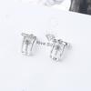 Aretes Semicirculares para Mujer Estilo Coreano Moda Pequeños Frescos Diamante Completo Estrella Luna Simples Elegantes Accesorios para las Orejas Aretes