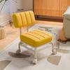 Taburete Pequeño Giratorio con Ruedas, Taburete Bajo para Niños, Taburete Doméstico para Cambiarse los Zapatos, Taburete Móvil para Sofá, Silla con Soporte Lumbar y Respaldo