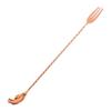 Cuchara de bar anti-tenedor doble cabeza doble propósito acero inoxidable cuchara de bar tallo de bar cuchara mezcladora de café extendida barman barra de bar juego de vino