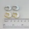 Tampas de Brinco Naturais de Concha de Alto Padrão Leve de Luxo para Mulheres Design de Nicho Brincos Versáteis Simples Elegantes Joias de Orelha de Madrepérola